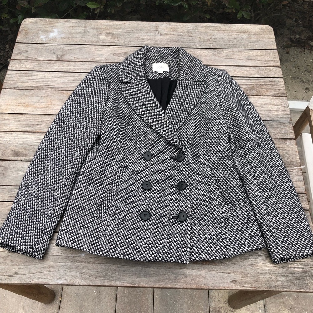 Loft Tweed Double Breasted blazer size small